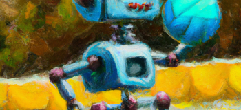 DALL·E 2022-11-23 18.43.44 - oil painting of a robot playing ball